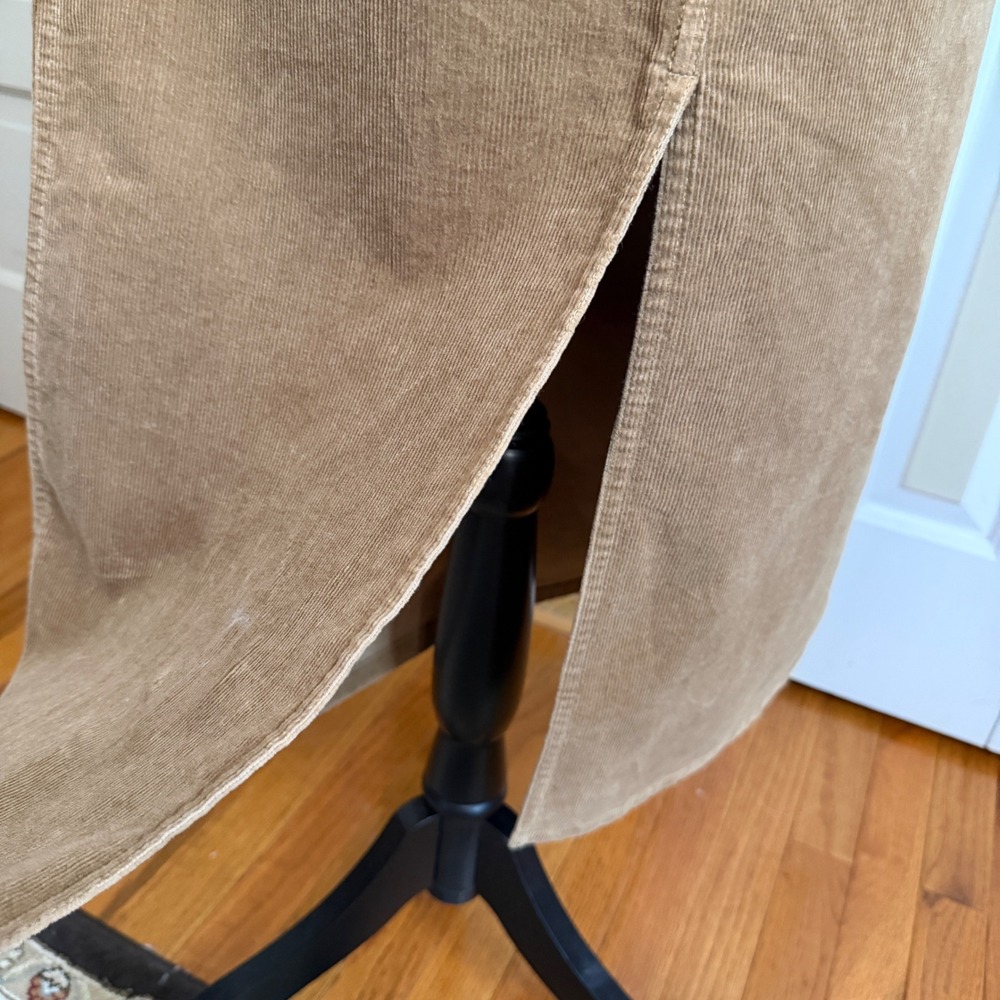 Vintage Jones New York Corduroy Maxi Skirt 8 Petite Western Retro Neutral Preppy - Picture 4 of 11